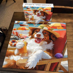 Puzzle de gabarit de vacances de Pup 1000 pièces