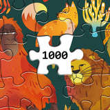 Pickforu® Rainbow Animal Gradient Jigsaw Puzzle 1000 pieces
