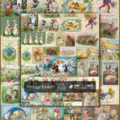 Retro Easter Collage Jigsaw Puzzles 1000 Pieces