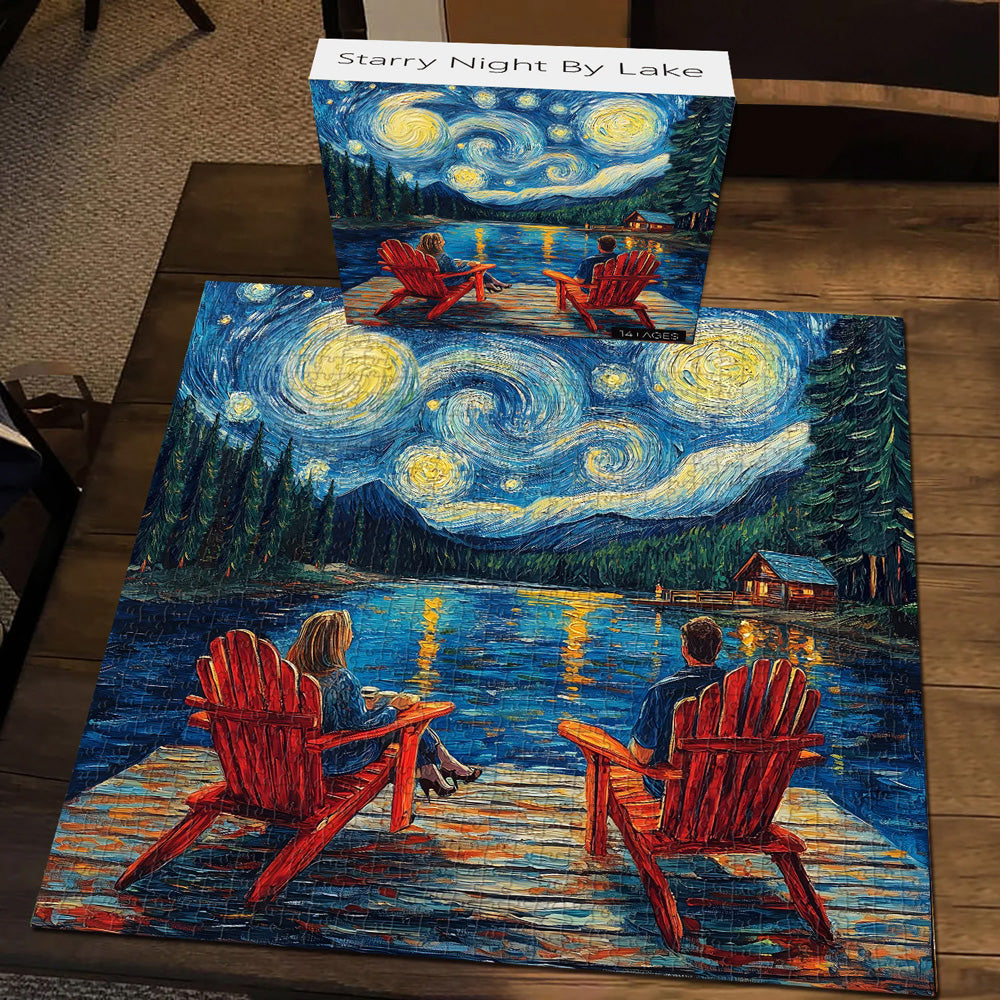 Starry Night By Lake Jigsaw Puzzle 1000 Piece