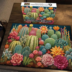Succulents Embroidery Jigsaw Puzzle 1000 Pieces
