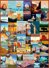 Pickforu® Vintage American Travel Poster Rompecabezas 1000 PCS