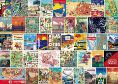 Pickforu® Vintage Atlas Wahrzeichen Puzzle 1000 Teile