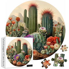 Vintage Cactus Plant Jigsaw Puzzles 1000 Pieces