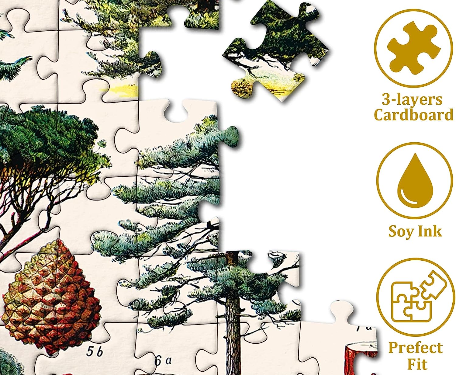 Pickforu® Vintage Plant Jigsaw Puzzle 1000 Pieces