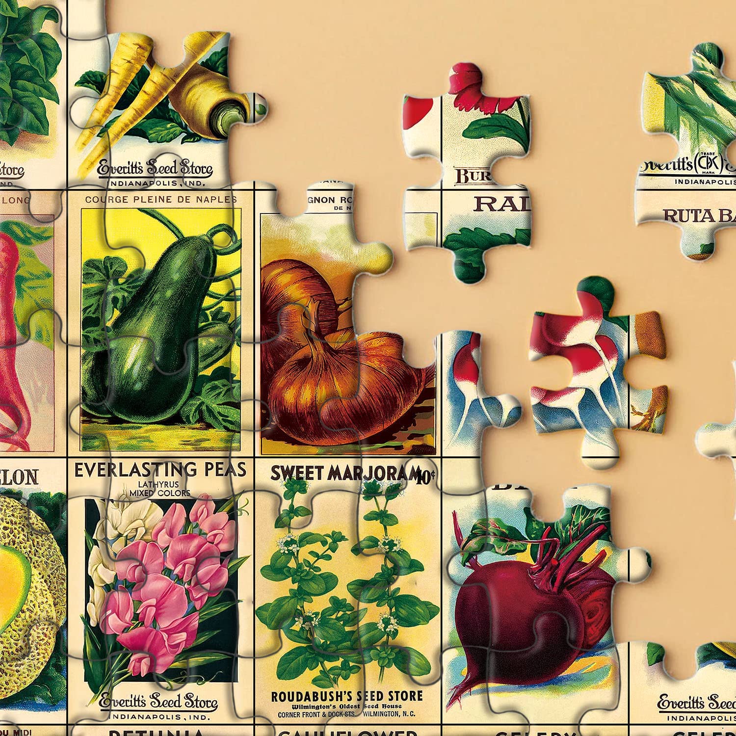 Pickforu® Puzzle de Paquetes de Semillas Vintage 1000 Piezas