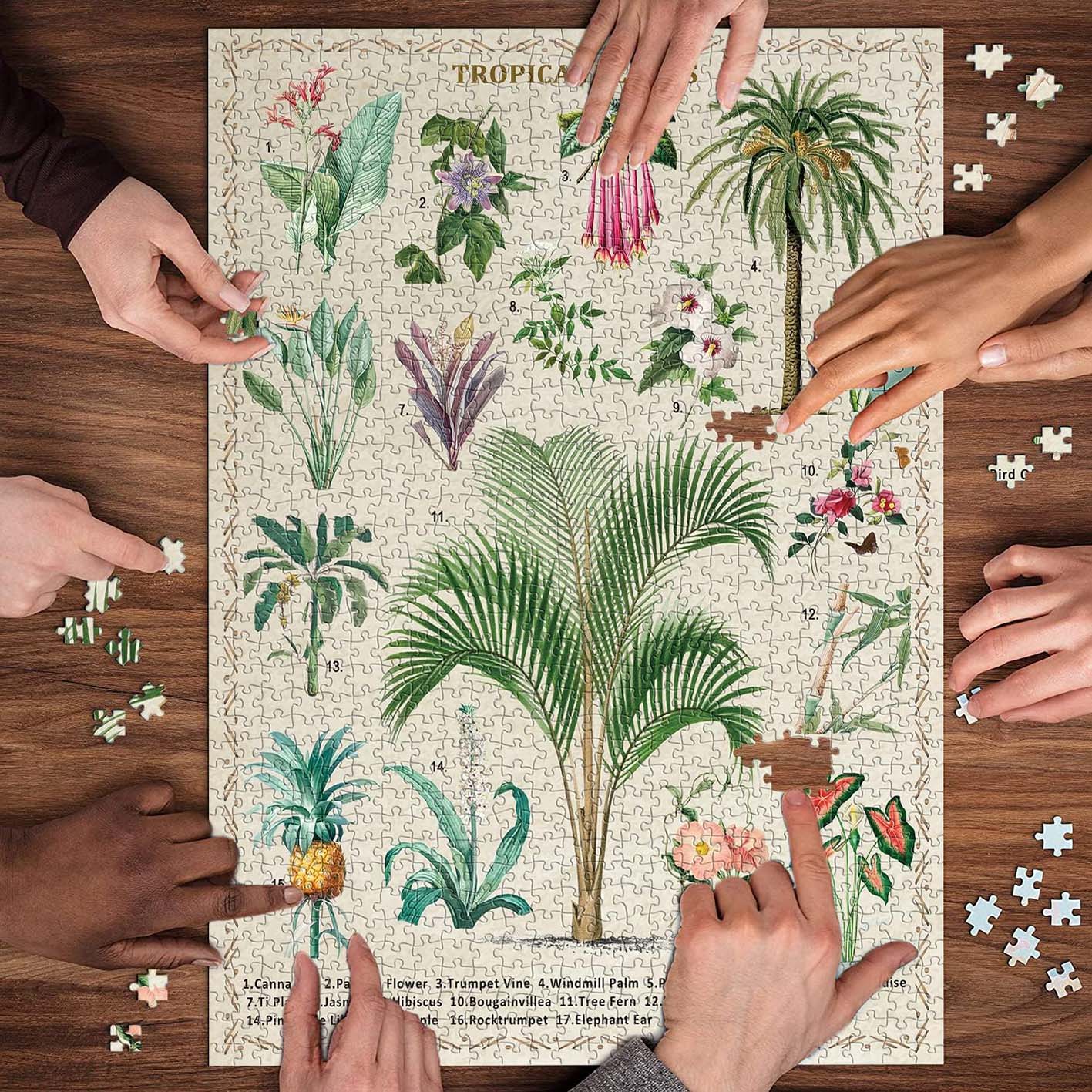 Pickforu® Vintage Tropical Plants Puzzle 1000 Teile