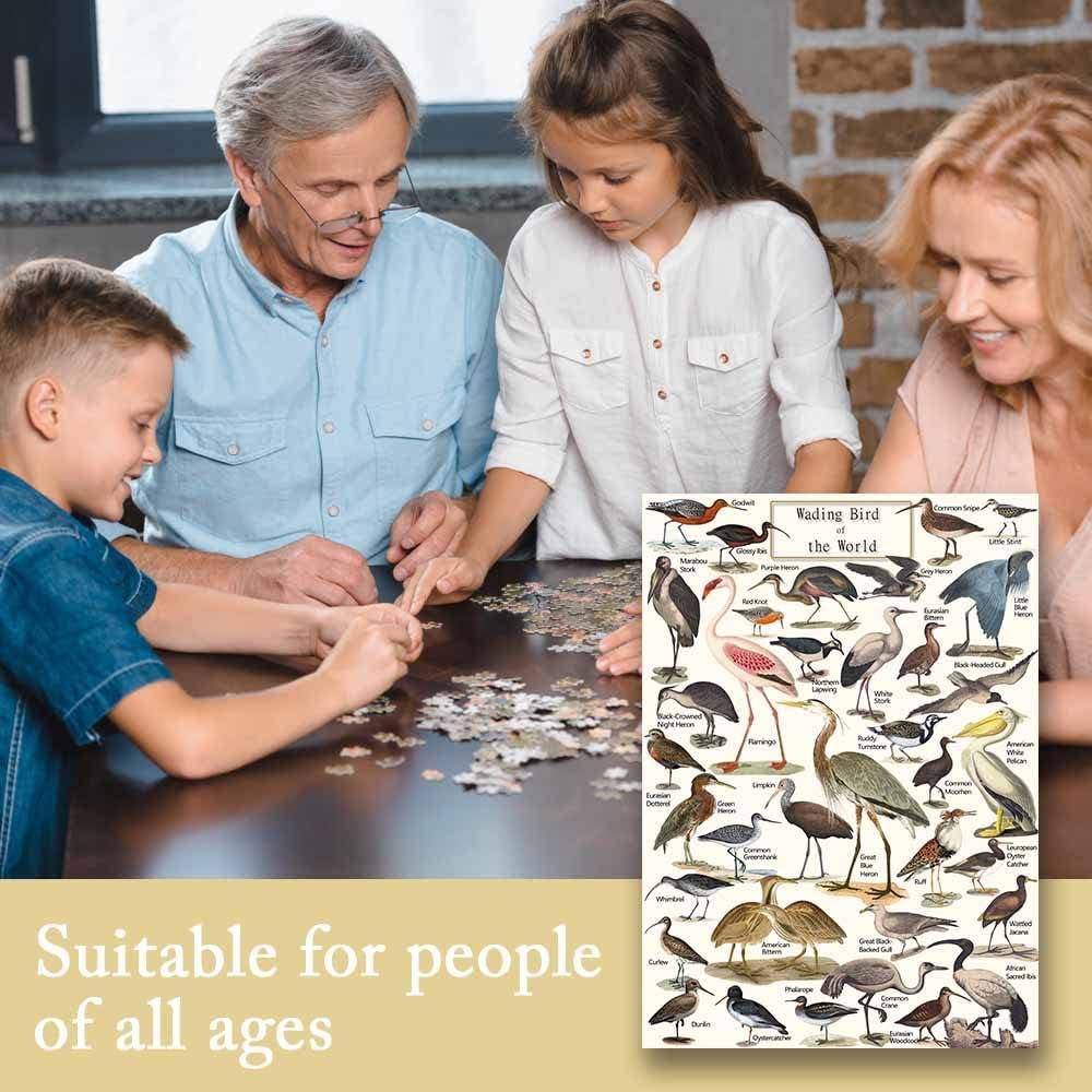 Pickforu® Vintage Wading Bird Jigsaw Puzzle 1000 Pieces