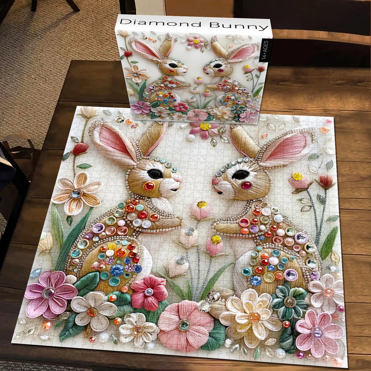 Diamond Bunny Jigsaw Puzzle 1000 Pieces