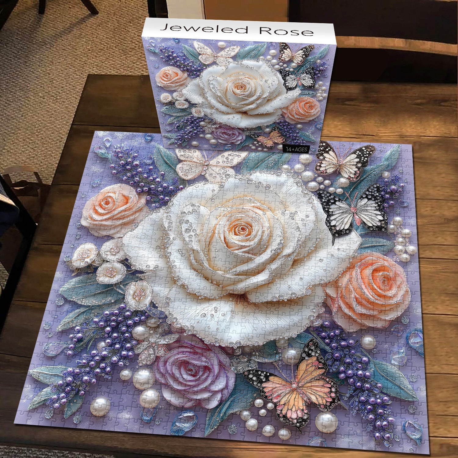 Jeweled Rose Jigsaw Puzzle 1000 Pieces