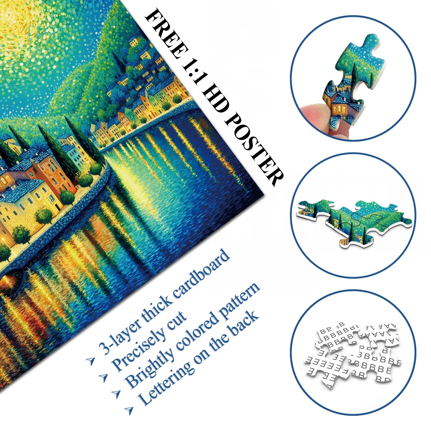 Puzzle starry villaggio puzzle 1000 pezzi
