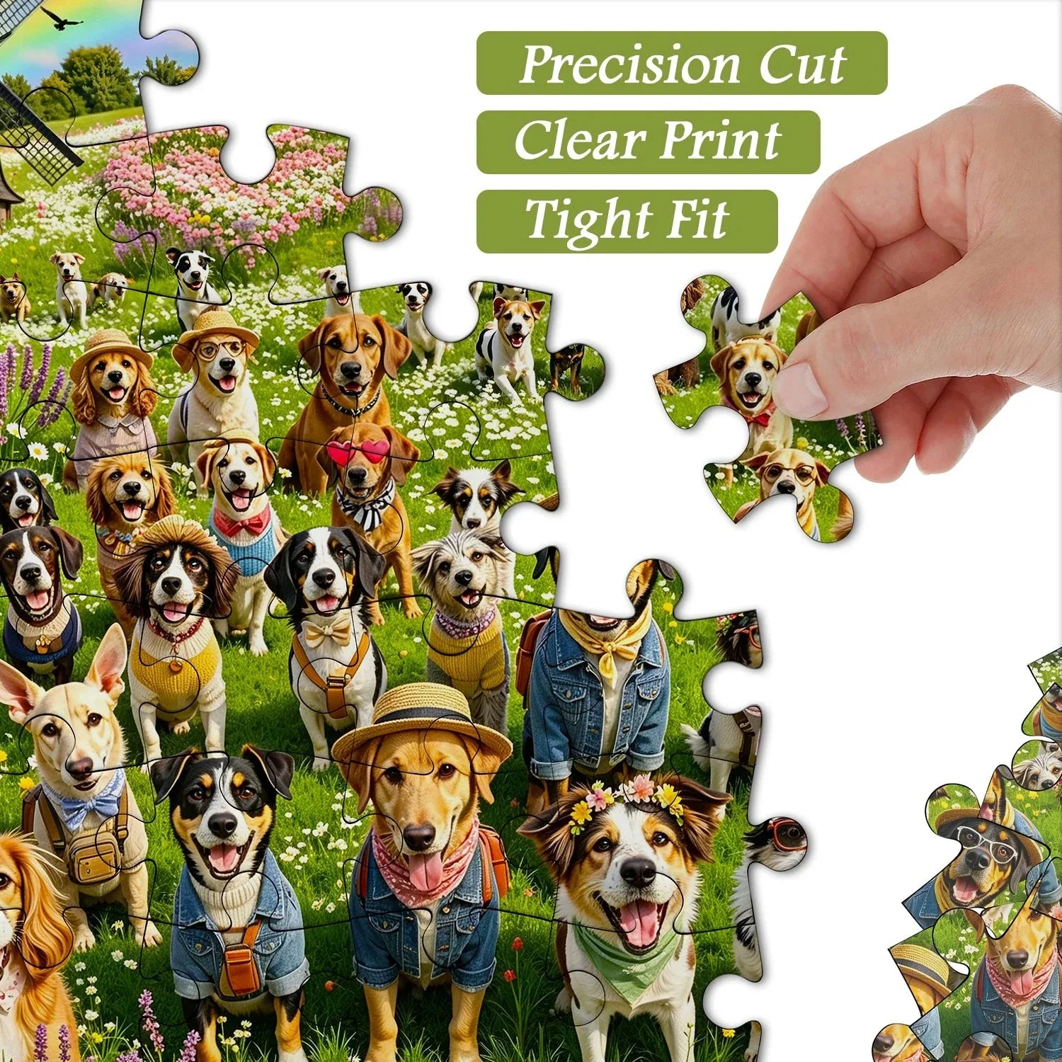 Dogs & Wild Blooms Jigsaw Puzzle 1000 Pieces