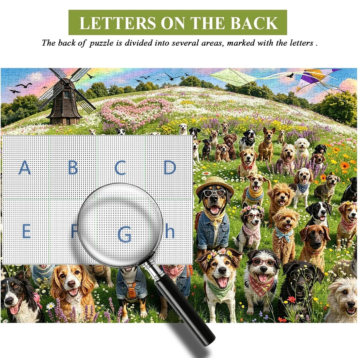 Dogs & Wild Blooms Jigsaw Puzzle 1000 Pieces