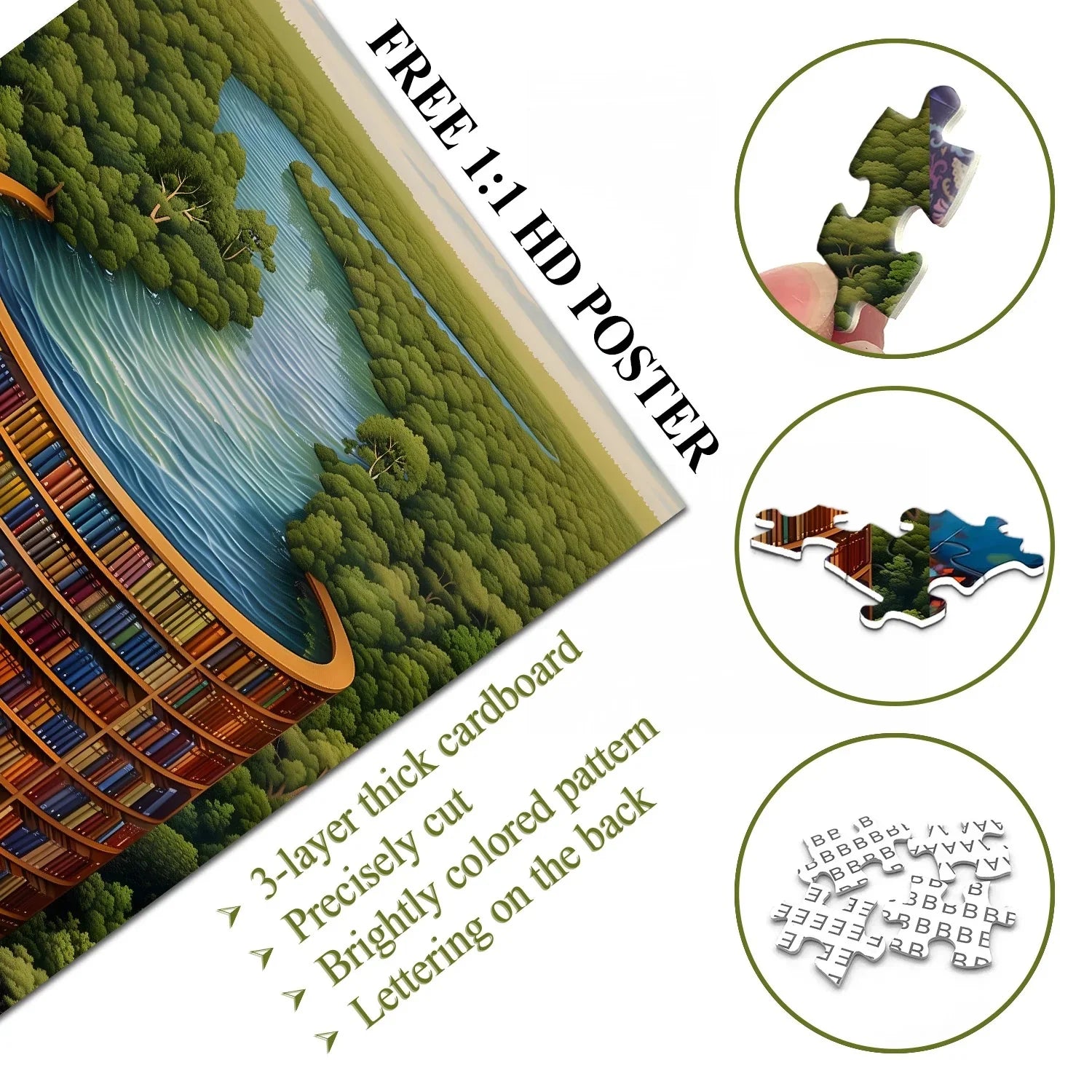 Forest Library Jigsaw Puzzles 1000 Pieces