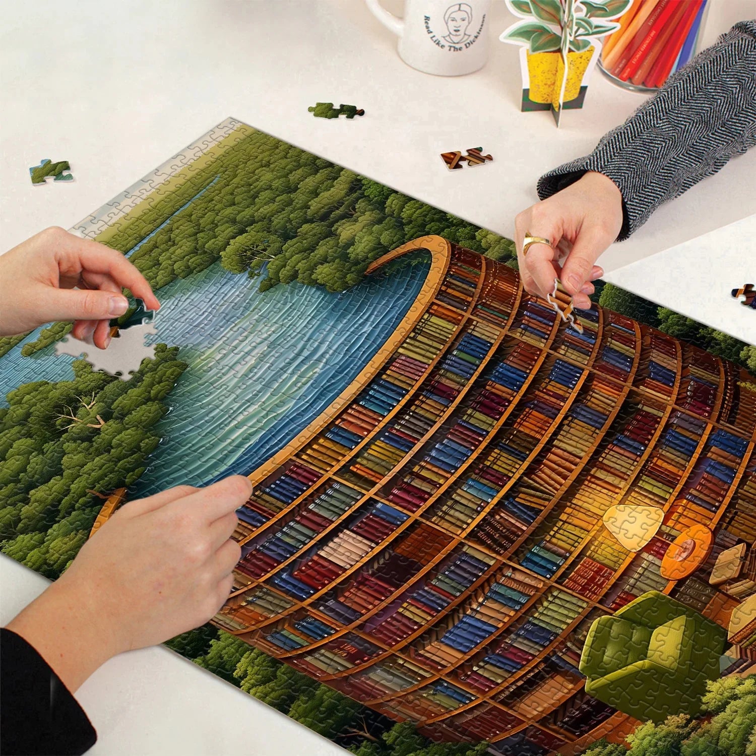 Forest Library Jigsaw Puzzles 1000 Pieces