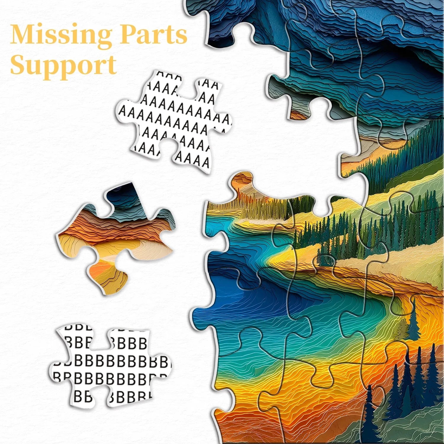 Yellowstone Lake Art Jigsaw Puzzle 1000 Pieces