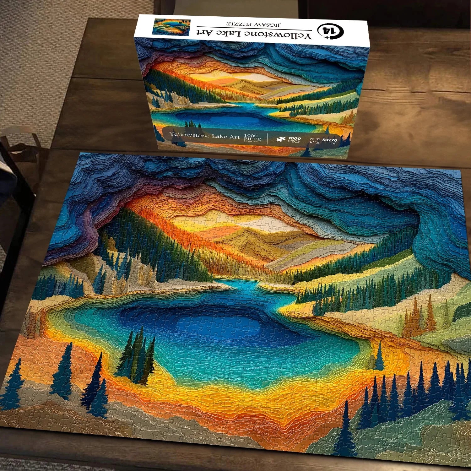 Yellowstone Lake Art Jigsaw Puzzle 1000 Pieces