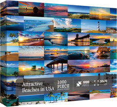 Pickforu® Puzzle de Playas Atractivas 1000 Piezas