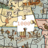 Pickforu® United States Vintage Map Jigsaw Puzzle 1000 Pieces
