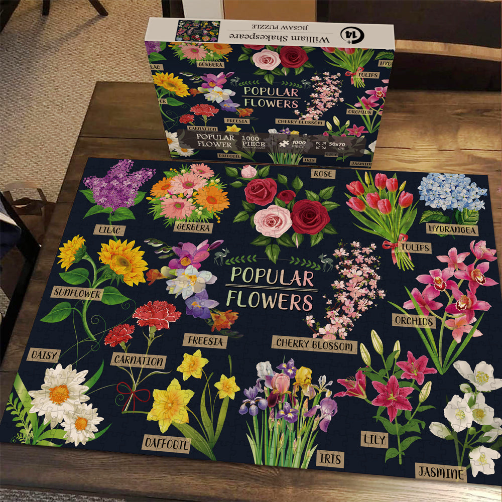 Pickforu® Le puzzle de fleurs le plus populaire 1000 pièces