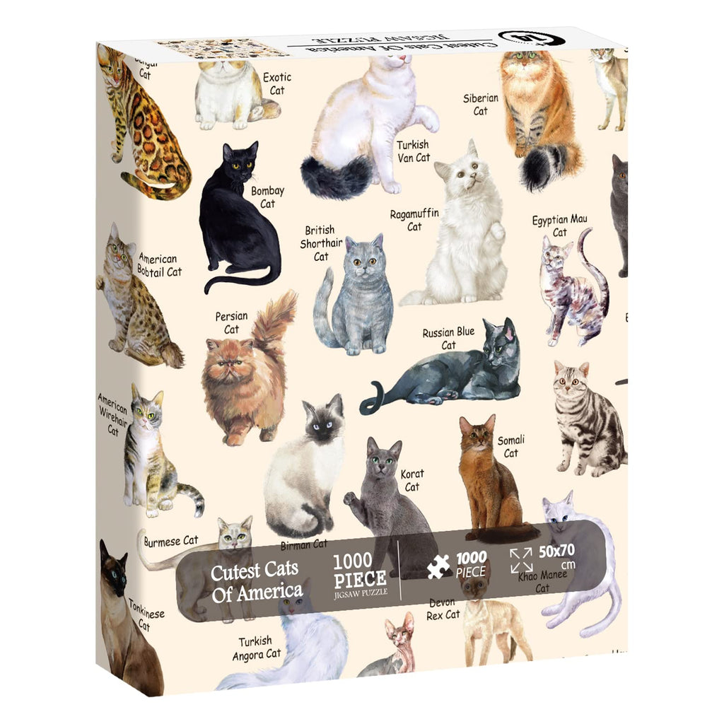 Pickforu® Cutest Cats Jigsaw Puzzle 1000 Pieces Pickforu Puzzle