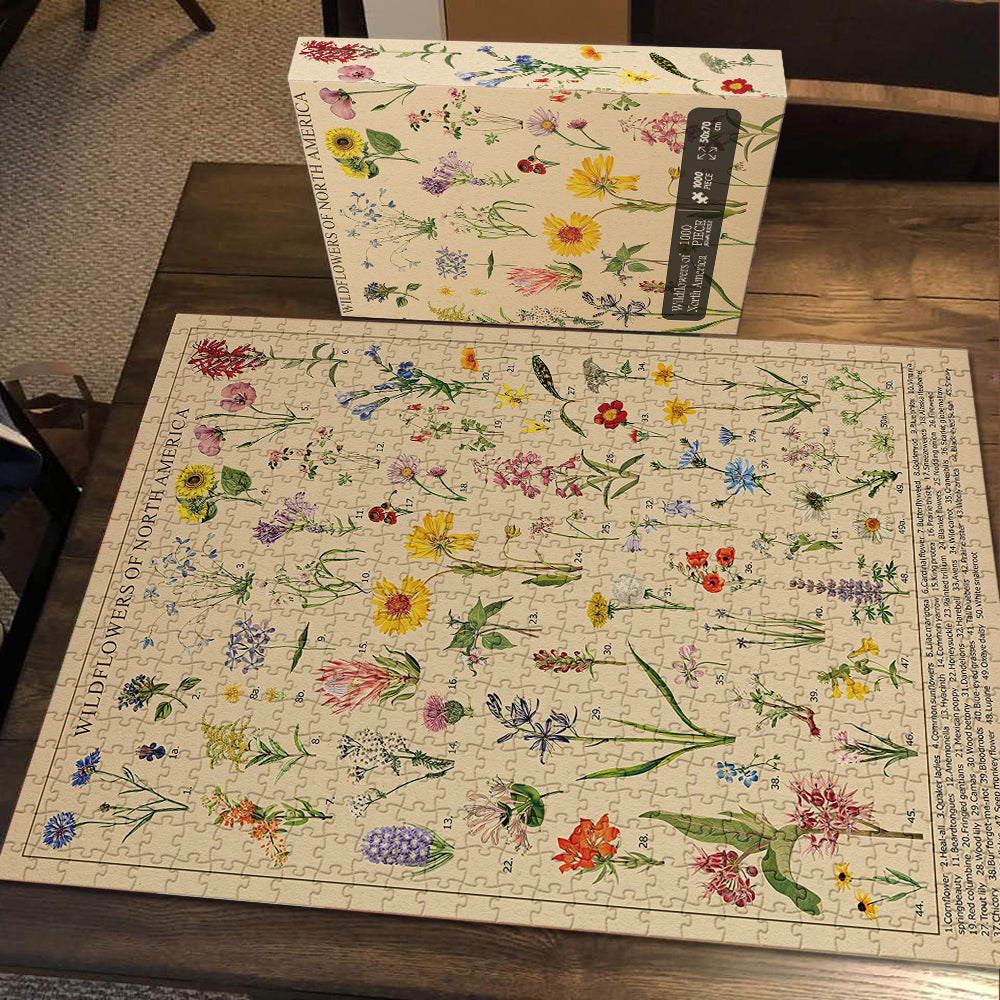 Vintage Wildflowers Jigsaw Puzzle 1000 Pieces
