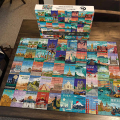 World Landmarks Travel Jigsaw Puzzle 1000 Pieces