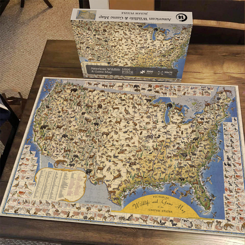 Pickforu® Puzzles de la faune américaine 1000 pièces